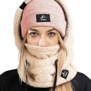 Senllen Balaclava Cold Weather Fleece Windproof Ski Mask Winter Breathable Thermal Face Mask Neck Warmer Scarf Helmet Hood