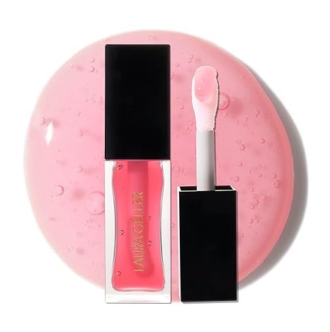 LAURA GELLER NEW YORK Fine Shine Glossy Lip Oil, Sweet Pink - Hydrating Squalane - Sheer Pink Lip Gloss - Image 2